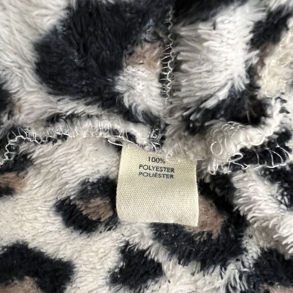 BKE Fleece 1/2 Snap Button Pullover Size Medium Animal Print Pockets - Picture 10 of 10